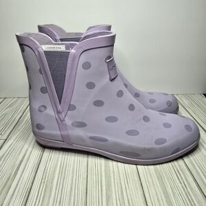London fog rain boots purple size 8
